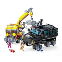 GUDI 10206 non  HOẠT ĐỘNG CỨU HỘ BÃO bộ đồ chơi xếp lắp ráp ghép mô hình Police LIVIN'CITY Cảnh Sát 903 khối