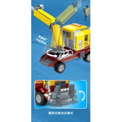 GUDI 10206 non  HOẠT ĐỘNG CỨU HỘ BÃO bộ đồ chơi xếp lắp ráp ghép mô hình Police LIVIN'CITY Cảnh Sát 903 khối