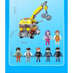 GUDI 10206 non  HOẠT ĐỘNG CỨU HỘ BÃO bộ đồ chơi xếp lắp ráp ghép mô hình Police LIVIN'CITY Cảnh Sát 903 khối