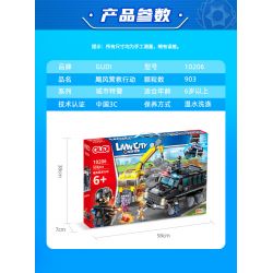 GUDI 10206 non  HOẠT ĐỘNG CỨU HỘ BÃO bộ đồ chơi xếp lắp ráp ghép mô hình Police LIVIN'CITY Cảnh Sát 903 khối