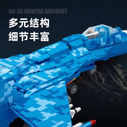 JIESTAR 61050 non  TIÊM KÍCH SU35 tỷ lệ 1:14 bộ đồ chơi xếp lắp ráp ghép mô hình Military Army SU-35 Quân Sự Bộ Đội 1530 khối