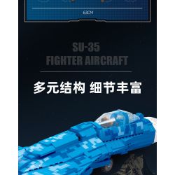 JIESTAR 61050 non  TIÊM KÍCH SU35 tỷ lệ 1:14 bộ đồ chơi xếp lắp ráp ghép mô hình Military Army SU-35 Quân Sự Bộ Đội 1530 khối