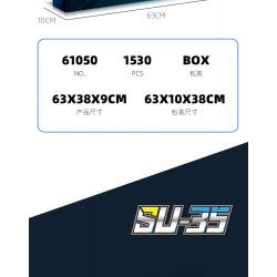 JIESTAR 61050 non  TIÊM KÍCH SU35 tỷ lệ 1:14 bộ đồ chơi xếp lắp ráp ghép mô hình Military Army SU-35 Quân Sự Bộ Đội 1530 khối