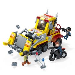 GUDI 10204 non  CHẶN XE ???I CÓ VŨ TRANG bộ đồ chơi xếp lắp ráp ghép mô hình Police LIVIN'CITY Cảnh Sát 358 khối