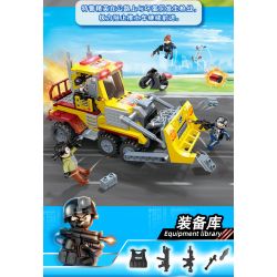 GUDI 10204 non  CHẶN XE ???I CÓ VŨ TRANG bộ đồ chơi xếp lắp ráp ghép mô hình Police LIVIN'CITY Cảnh Sát 358 khối