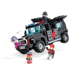 GUDI 10203 non  CUỘC TẤN CÔNG HUMVEE bộ đồ chơi xếp lắp ráp ghép mô hình Police LIVIN'CITY Cảnh Sát 356 khối