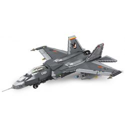 JIESTAR 61051 non  TIÊM KÍCH TÀNG HÌNH J-31 tỷ lệ 1:14 bộ đồ chơi xếp lắp ráp ghép mô hình Military Army FC-31 Quân Sự Bộ Đội 1691 khối