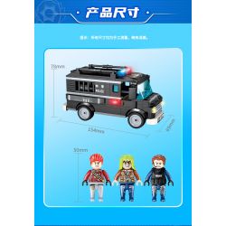 GUDI 10202 non  CUỘC KHỦNG HOẢNG TÙ NHÂN bộ đồ chơi xếp lắp ráp ghép mô hình Police LIVIN'CITY Cảnh Sát 263 khối