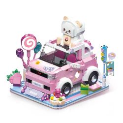 TOP TOY TC1705-1 1705-1 2102 non  WULING MINIEV Q CHÚ GẤU DỄ THƯƠNG bộ đồ chơi xếp lắp ráp ghép mô hình Racers CUTE BEAR Đua Tốc Độ