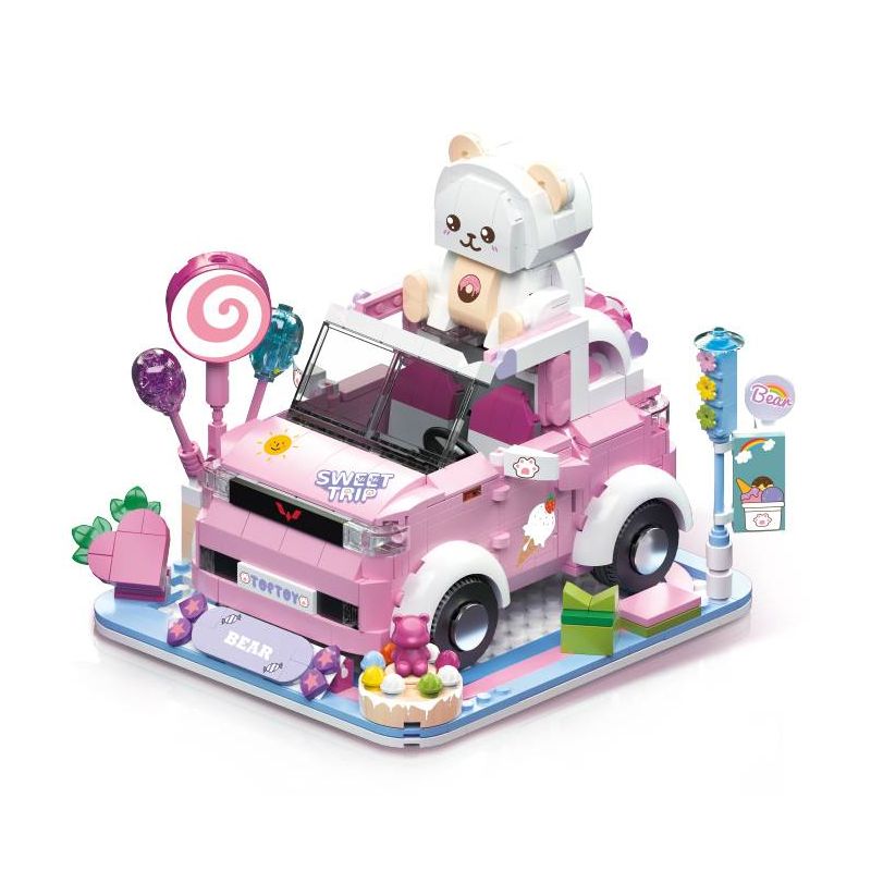 TOP TOY TC1705-1 1705-1 2102 non  WULING MINIEV Q CHÚ GẤU DỄ THƯƠNG bộ đồ chơi xếp lắp ráp ghép mô hình Racers CUTE BEAR Đua Tốc Độ