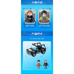 GUDI 10201 non  HỘP TRƯNG BÀY CẢNH SÁT ĐẶC NHIỆM THÀNH PHỐ 4 KIỂU bộ đồ chơi xếp lắp ráp ghép mô hình City LIVIN'CITY 464 khối