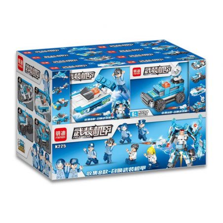 MINGDI K225 non  GIÁP VŨ TRANG 8 KIỂU bộ đồ chơi xếp lắp ráp ghép mô hình Creator Sáng Tạo 413 khối