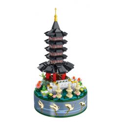 PanlosBrick 656020 Panlos Brick 656020 non  HỒ TÂY NGOẠN MỤC bộ đồ chơi xếp lắp ráp ghép mô hình Creator CREATIVE MUSIC BOX WEST LAKE SCENERY Sáng Tạo 445 khối