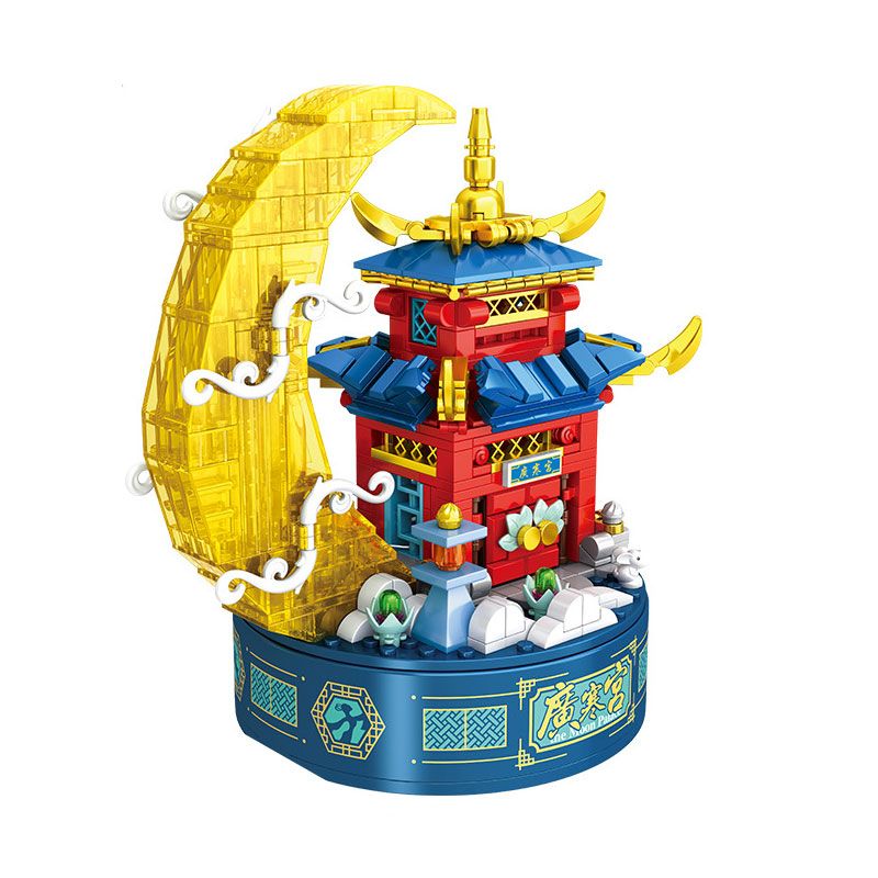 PanlosBrick 656019 Panlos Brick 656019 non  QUẢNG HÁN ANH NGUYỆT bộ đồ chơi xếp lắp ráp ghép mô hình Creator CREATIVE MUSIC BOX MOON PALACE Sáng Tạo 562 khối