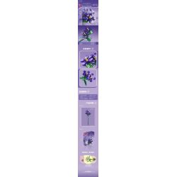 MouldKing 24014 Mould King 24014 non  HOA VIOLET bộ đồ chơi xếp lắp ráp ghép mô hình Flowers FLOWER WORLD VIOLET 145 khối