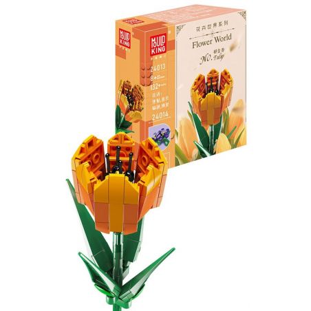 MouldKing 24013 Mould King 24013 non  HOA TULIP bộ đồ chơi xếp lắp ráp ghép mô hình Flowers FLOWER WORLD TULIP 132 khối