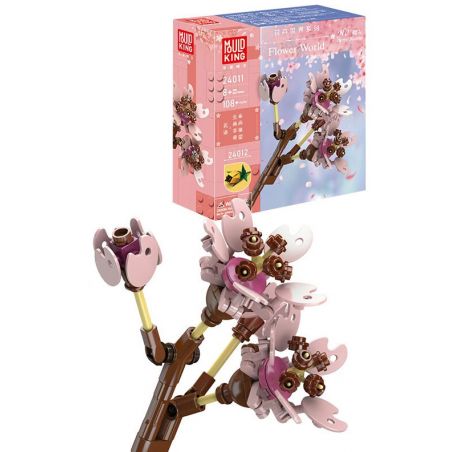 MouldKing 24011 Mould King 24011 non  HOA ANH ĐÀO bộ đồ chơi xếp lắp ráp ghép mô hình Flowers FLOWER WORLD CHERRY BLOSSOMS 108 khối