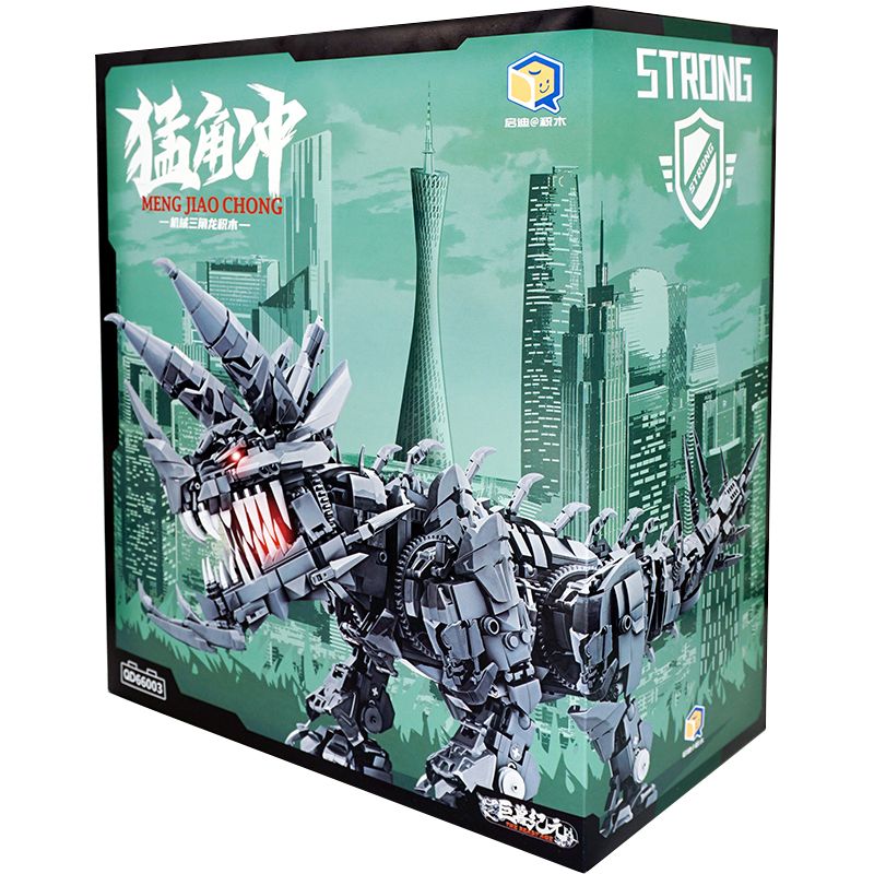 INSPIRE QD66003 66003 non  TRICERATOPS CƠ HỌC HORN RUSH bộ đồ chơi xếp lắp ráp ghép mô hình STRONG