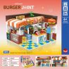 ZHEGAO DZ6028 6028 non  CỬA HÀNG BÁNH MÌ KẸP THỊT bộ đồ chơi xếp lắp ráp ghép mô hình Girl BURGER JOINT Con Gái 652 khối