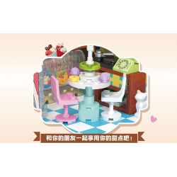 ZHEGAO DZ6026 6026 non  CỬA HÀNG MÓN TRÁNG MIỆNG bộ đồ chơi xếp lắp ráp ghép mô hình Girl DESSERT SHOP Con Gái 638 khối