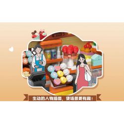 ZHEGAO DZ6026 6026 non  CỬA HÀNG MÓN TRÁNG MIỆNG bộ đồ chơi xếp lắp ráp ghép mô hình Girl DESSERT SHOP Con Gái 638 khối