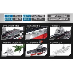 LEYI 81011 non  HÀNG KHÔNG MẪU HẠM LIÊU NINH bộ đồ chơi xếp lắp ráp ghép mô hình Military Army Quân Sự Bộ Đội 702 khối