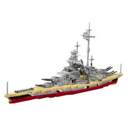 LEYI 82003 non  LỚP THIẾT GIÁP HẠM BISMARCK bộ đồ chơi xếp lắp ráp ghép mô hình Military Army BISMARCK CLASS BATTLESHIP Quân Sự Bộ Đội 1608 khối