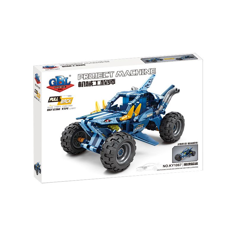 GBL KY1067 1067 non  LINH HỒN ÁC QUỶ CÁ MẬP XANH ĐẦU MÁY Ô TÔ LÙI bộ đồ chơi xếp lắp ráp ghép mô hình  PROJECT MACHINE Kỹ Thuật Công Nghệ Cao Mô Hình Phương Tiện 290 khối