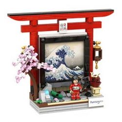 PANTASY 86202 non  GẶP GỠ PHÒNG TRƯNG BÀY NGHỆ THUẬT UKIYO bộ đồ chơi xếp lắp ráp ghép mô hình Art 500 khối