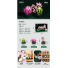 JAKI JK2727 2727 non  ĐĨA THỊT FENGYING PEONY bộ đồ chơi xếp lắp ráp ghép mô hình Flowers PLANTE Hoa