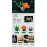 JAKI JK2725 2725 non  TRÁI TIM ĐĨA THỊT RUOWANXIA bộ đồ chơi xếp lắp ráp ghép mô hình Flowers PLANTE Hoa