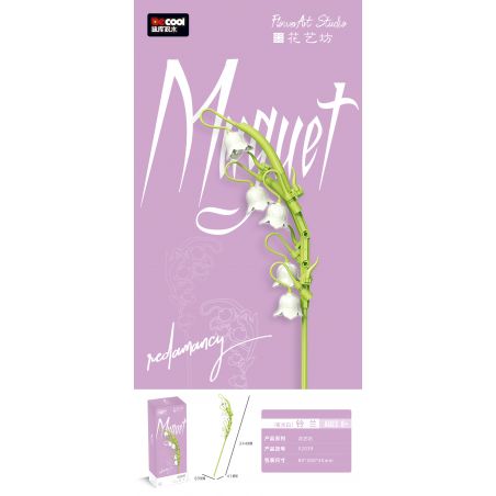 Decool 52038 52039 Jisi 52038 52039 non  XƯỞNG HOA LILY CỦA THUNG LŨNG bộ đồ chơi xếp lắp ráp ghép mô hình Flowers FLOWERART STUDIO