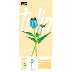 Decool 52035 52036 Jisi 52035 52036 non  WORKSHOP HOA TULIP PHIÊN BẢN NGỌC TRAI TRONG SUỐT bộ đồ chơi xếp lắp ráp ghép mô hình Flowers FLOWERART STUDIO