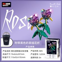 Decool 52032 52033 52034 Jisi 52032 52033 52034 non  HOA HỒNG WORKSHOP PHIÊN BẢN NGỌC TRAI TRONG SUỐT bộ đồ chơi xếp lắp ráp ghép mô hình Flowers FLOWERART STUDIO