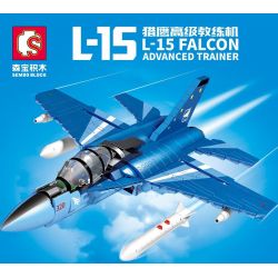 SEMBO 202187 non  MÁY BAY HUẤN LUYỆN NÂNG CAO L-15 FALCON bộ đồ chơi xếp lắp ráp ghép mô hình Military Army L-15 FALCON ADVANCED TRAINER Quân Sự Bộ Đội 793 khối