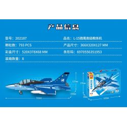 SEMBO 202187 non  MÁY BAY HUẤN LUYỆN NÂNG CAO L-15 FALCON bộ đồ chơi xếp lắp ráp ghép mô hình Military Army L-15 FALCON ADVANCED TRAINER Quân Sự Bộ Đội 793 khối
