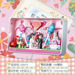 WOMA C0673 0673 non  ĐÁM CƯỚI LÃNG MẠN bộ đồ chơi xếp lắp ráp ghép mô hình 199 khối