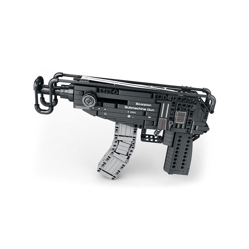 REOBRIX 77029 non  SÚNG TIỂU LIÊN BỌ CẠP bộ đồ chơi xếp lắp ráp ghép mô hình  SCORPION SUBMACHINE GUN Kỹ Thuật Công Nghệ Cao Mô Hình Phương Tiện 566 khối