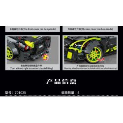 SEMBO 701025 non  TÍCH LŨY VŨ KHÍ XE THỂ THAO THÂN RỘNG tỷ lệ 1:10 bộ đồ chơi xếp lắp ráp ghép mô hình  Kỹ Thuật Công Nghệ Cao Mô Hình Phương Tiện 2671 khối