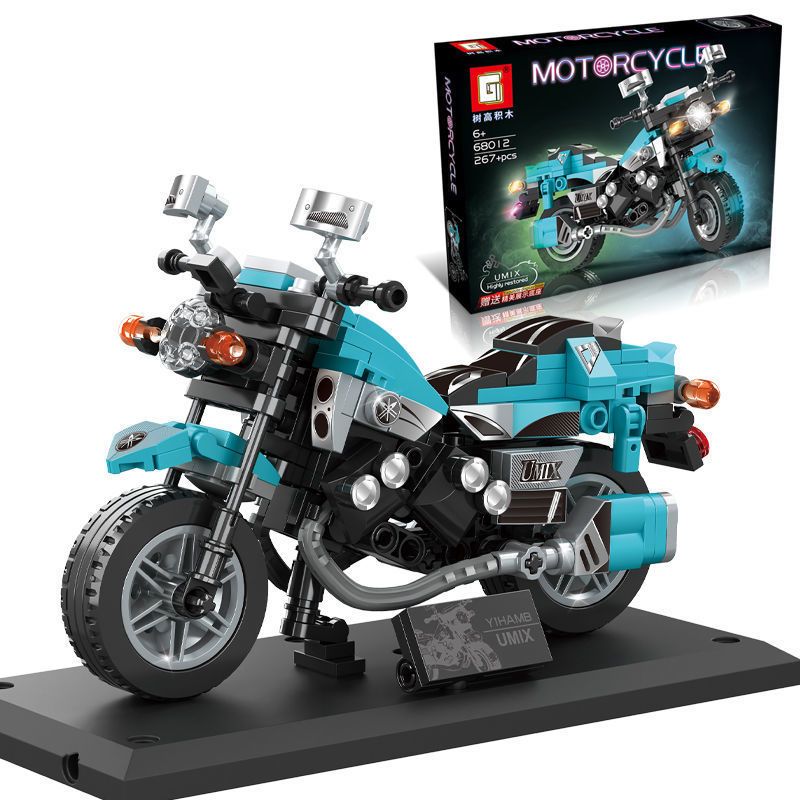 TREE HEIGHT 68012 non  XE MÁY YAMAHA V-MAX bộ đồ chơi xếp lắp ráp ghép mô hình Motorcycle Motorbike Xe Hai Bánh 267 khối