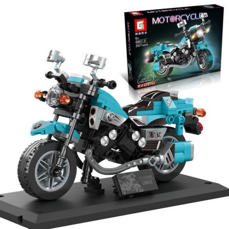 TREE HEIGHT 68012 non  XE MÁY YAMAHA V-MAX bộ đồ chơi xếp lắp ráp ghép mô hình Motorcycle Motorbike Xe Hai Bánh 267 khối