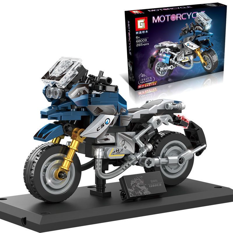 TREE HEIGHT 68009 non  BMW CHIM NƯỚC XE MÁY bộ đồ chơi xếp lắp ráp ghép mô hình Motorcycle Motorbike Xe Hai Bánh 265 khối