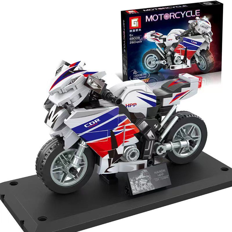 TREE HEIGHT 68008 non  XE MÁY HONDA CDR bộ đồ chơi xếp lắp ráp ghép mô hình Motorcycle Motorbike Xe Hai Bánh 260 khối