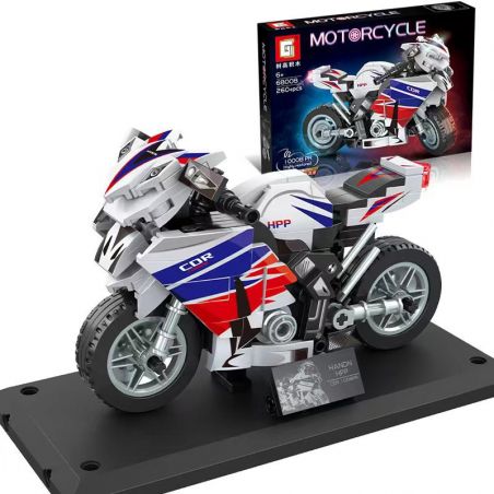 TREE HEIGHT 68008 non  XE MÁY HONDA CDR bộ đồ chơi xếp lắp ráp ghép mô hình Motorcycle Motorbike Xe Hai Bánh 260 khối