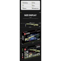 REOBRIX 77026 non  SÚNG TRƯỜNG BẮN TỈA AWM SUPER MAGNUM bộ đồ chơi xếp lắp ráp ghép mô hình  SUPER MAGNUM AWM Kỹ Thuật Công Nghệ Cao Mô Hình Phương Tiện 1336 khối