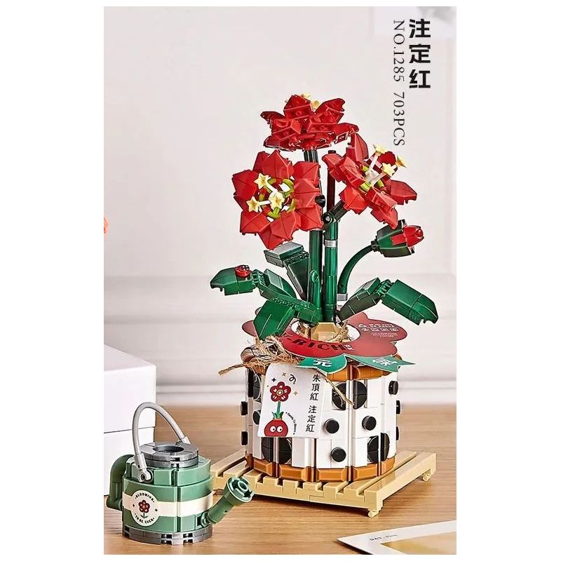 LOZ 1285 non  ĐỊNH MỆNH LÀ MÀU ĐỎ bộ đồ chơi xếp lắp ráp ghép mô hình Creator Sáng Tạo 703 khối