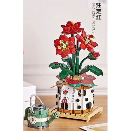 LOZ 1285 non  ĐỊNH MỆNH LÀ MÀU ĐỎ bộ đồ chơi xếp lắp ráp ghép mô hình Creator Sáng Tạo 703 khối