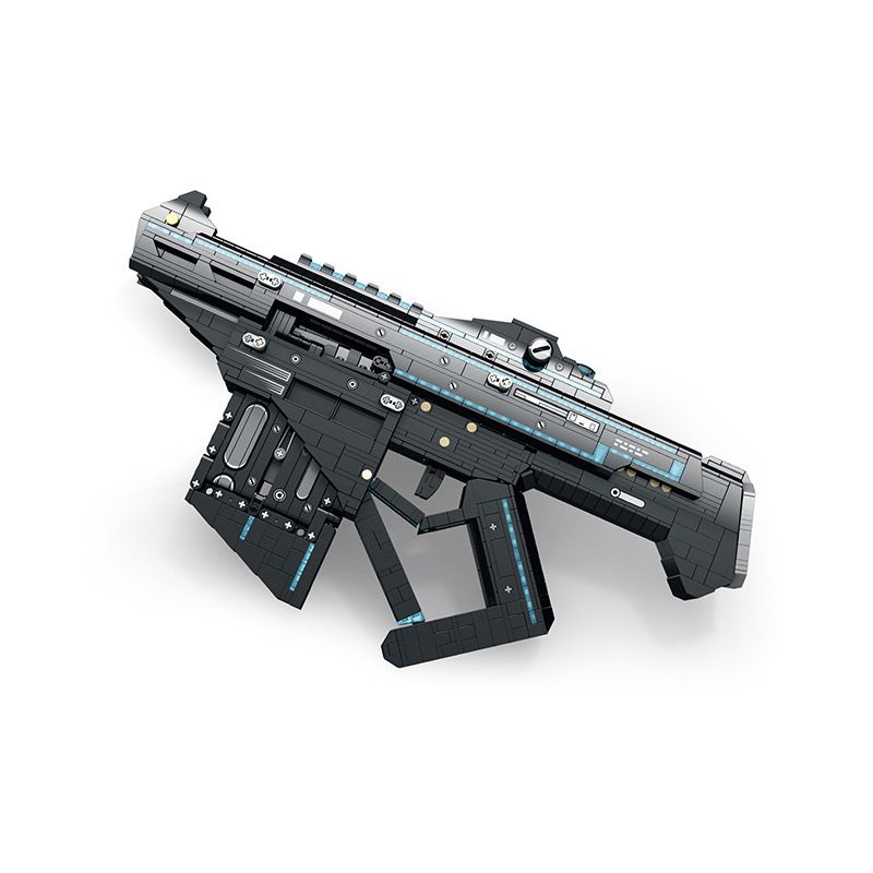REOBRIX 77007 non  SÚNG NỔ PHÓNG bộ đồ chơi xếp lắp ráp ghép mô hình  EJECTION BURST GUN SUBMACHINE Kỹ Thuật Công Nghệ Cao Mô Hình Phương Tiện 1508 khối