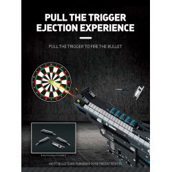 REOBRIX 77007 non  SÚNG NỔ PHÓNG bộ đồ chơi xếp lắp ráp ghép mô hình  EJECTION BURST GUN SUBMACHINE Kỹ Thuật Công Nghệ Cao Mô Hình Phương Tiện 1508 khối