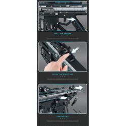 REOBRIX 77007 non  SÚNG NỔ PHÓNG bộ đồ chơi xếp lắp ráp ghép mô hình  EJECTION BURST GUN SUBMACHINE Kỹ Thuật Công Nghệ Cao Mô Hình Phương Tiện 1508 khối